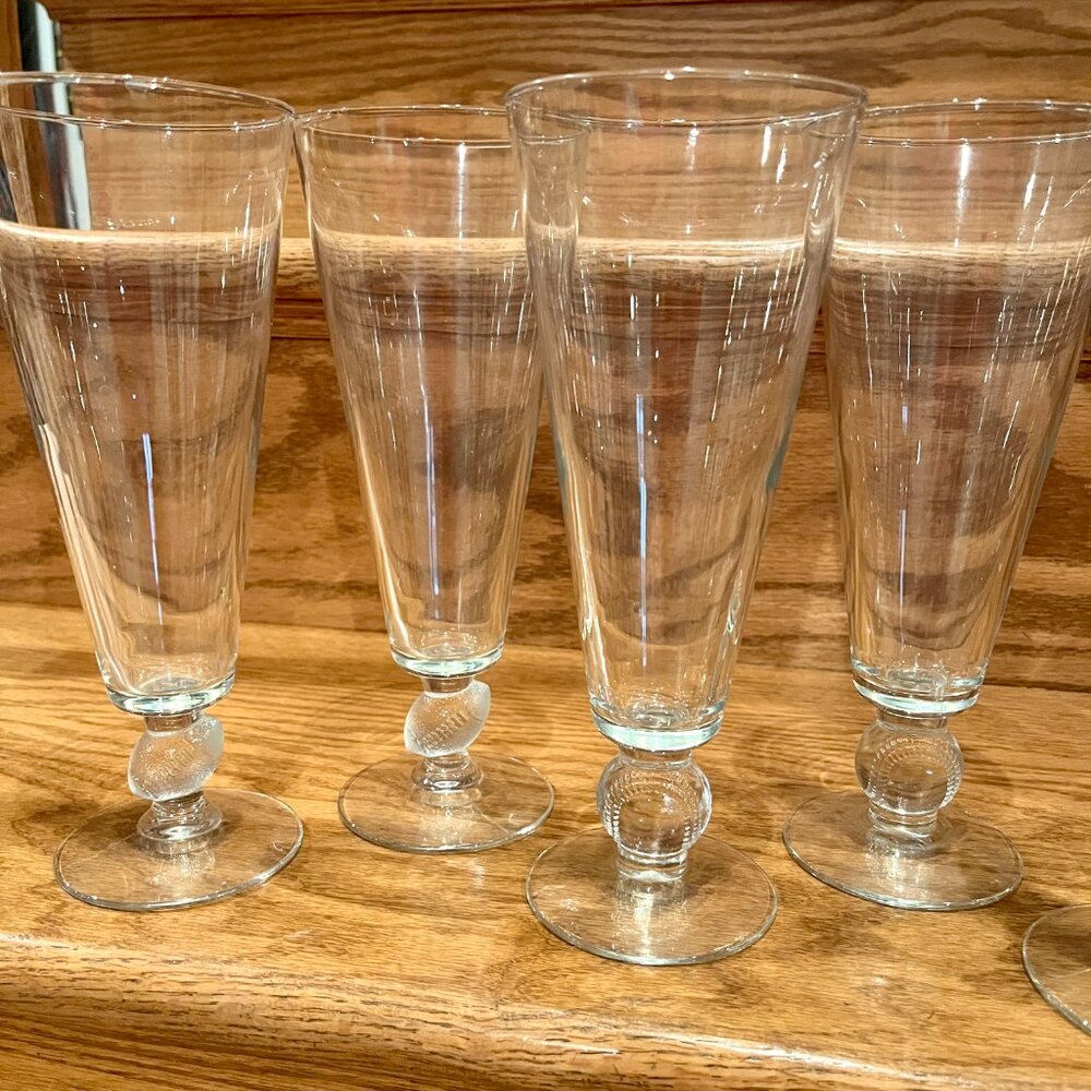 Libbey All Star Sports Pilsner 16oz Footed Glasses - Set of 8